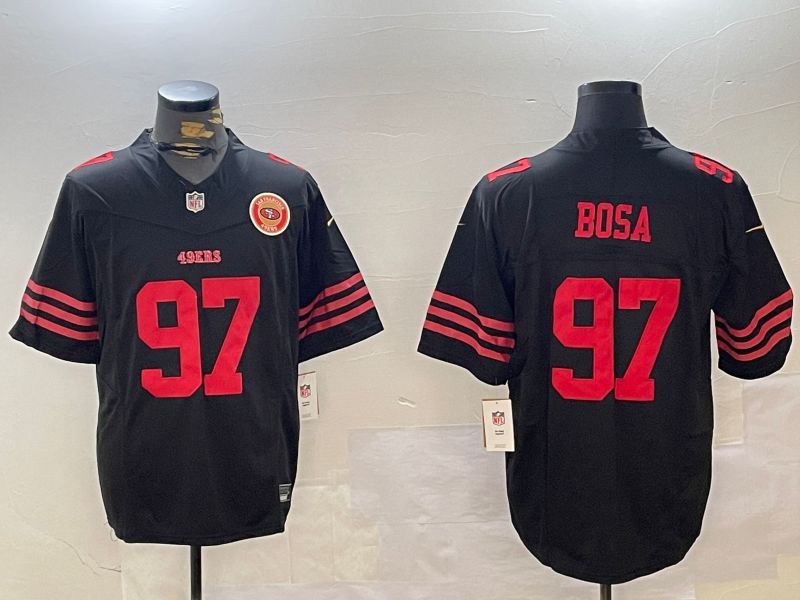 Men San Francisco 49ers #97 Bosa Black three generations 2024 Nike Limited NFL Jersey style 5->san francisco 49ers->NFL Jersey